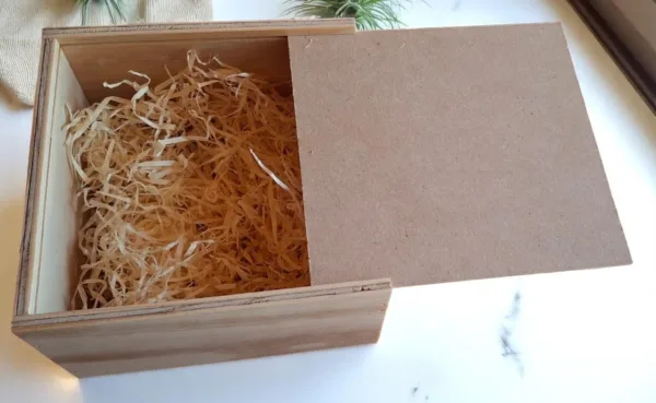 square gift box with sliding lid