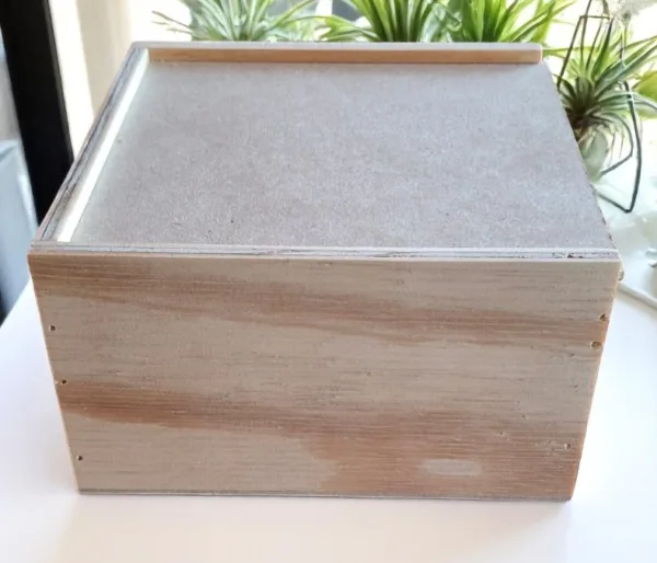 square gift box with sliding lid